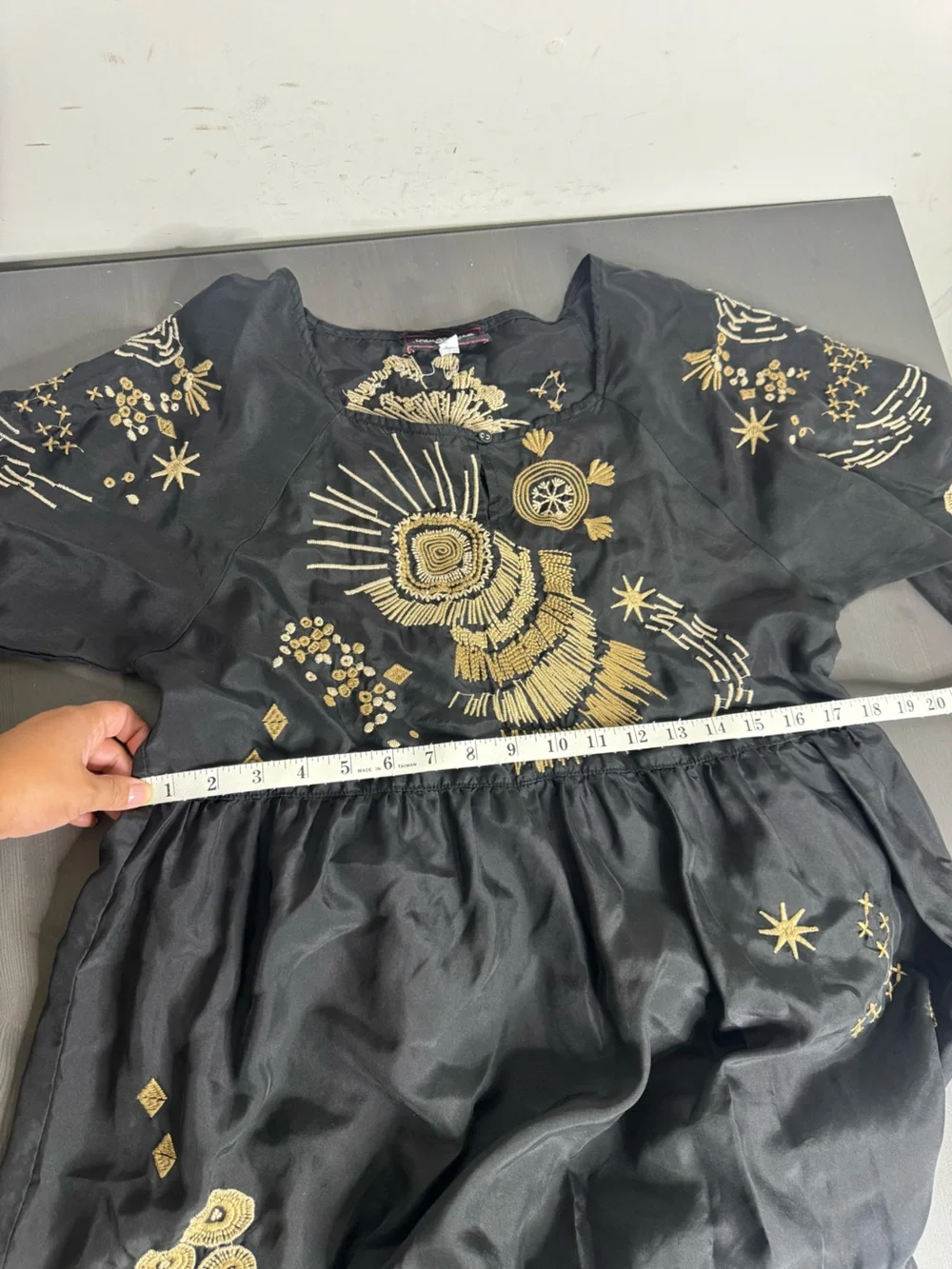 Johnny Was Workshop Antonia Raglan Tiered Midi Dress Boho Chic W34022 - Picture 7 of 8